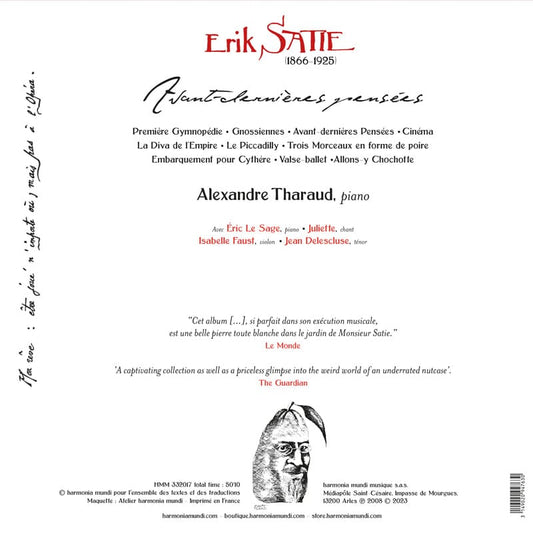 Satie: Avant-dernieres Pensees (Gymnopédies, Gnossiennes, etc. Mélodies) - Alexander Theraud (Vinyl LP)