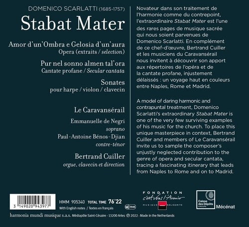 SCARLATTI: Stabat Mater, Sonatas, Secular Cantatas - Le Caravansérail, Bertrand Cuiller, Emmanuelle de Negri, Paul-Antoine Bénos-Djian