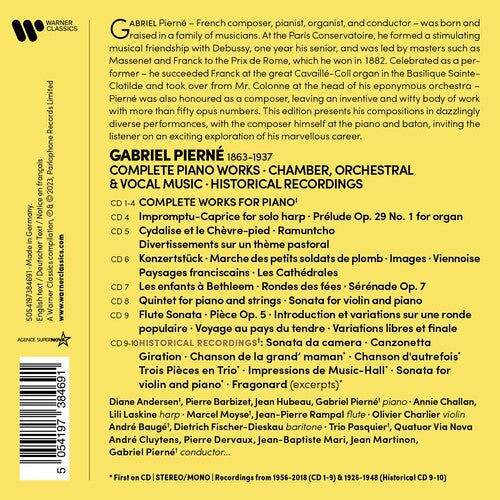 Pierné: Complete Piano Works & Chamber, Orchestral & Vocal Music (10 CDs)