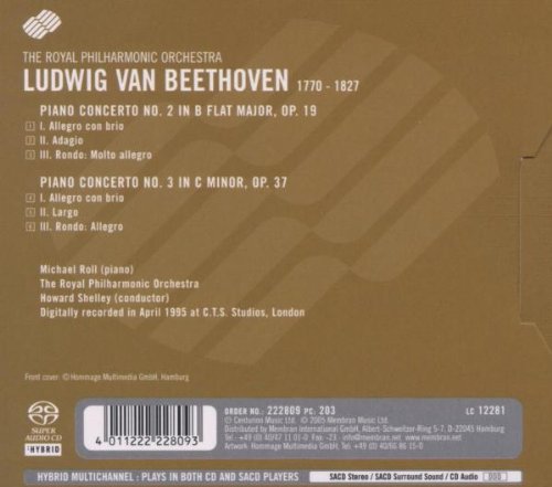 Beethoven: Piano Concertos 2 & 3 - Michael Roll, Howard Shelley, Royal Philharmonic (Hybrid SACD)