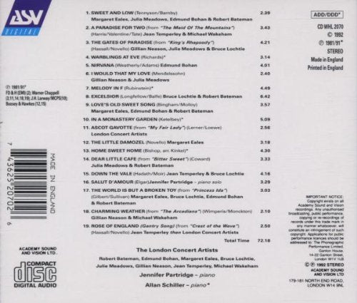 Salut D'Amour: Old Sweet Songs from the London Concert Artists (RICHARDS/RUBINSEIN/MENDELSSOHN/KETELBEY/NOVELLO) - Partridge, Schiller, The London Concert Artists