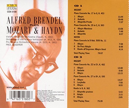 ALFRED BRENDEL PLAYS MOZART & HAYDN (2 CDS)