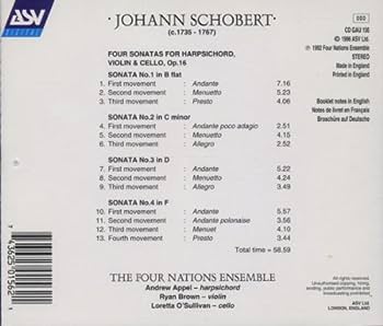 SCHOBERT: The 4 Sonatas, Op. 16 - Four Nations Ensemble