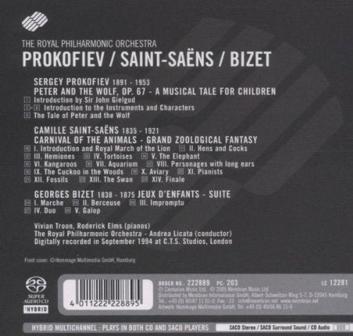 Prokofiev: Peter and the Wolf; Saint-Saens: Carnival of the Animals & Bizet: Jeux d'enfants - Royal Philharmonic Orchestra