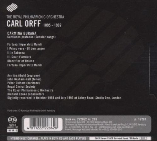 Orff: Carmina Burana - Richard Cooke, Royal Philharmonic (Hybrid SACD)