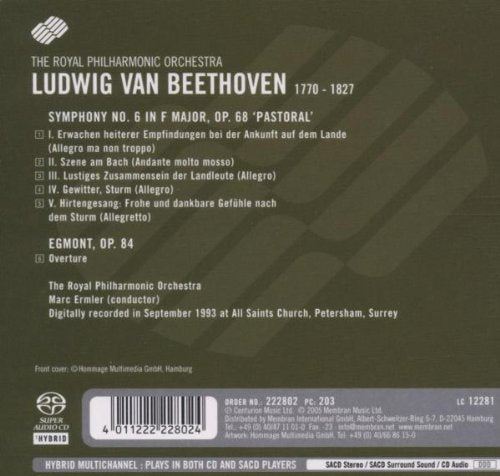 Beethoven: Symphony No. 6, Egmont Overture - Marc Ermler, Royal Philharmonic (Hybrid SACD)