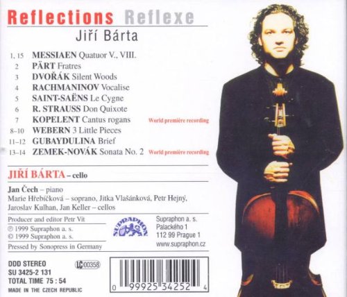 REFLECTIONS (MESSIAEN/PART/DVORAK/WEBERN) - Jiri Barta