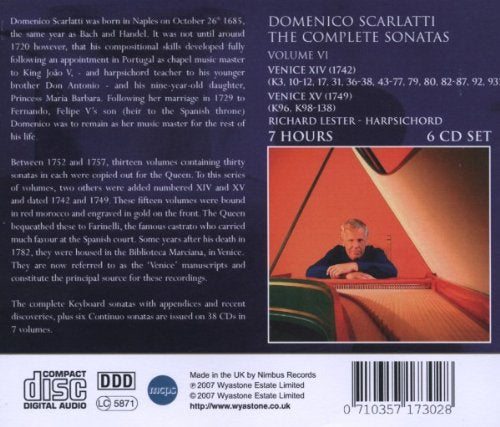 Scarlatti: The Complete Sonatas, Volume 6 - Richard Lester (6 CDs)