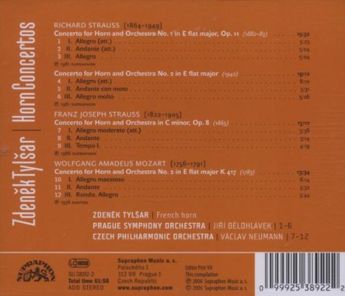 STRAUSS, R.; STRAUSS, Franz Joseph & MOZART: Horn Concertos - Tylsar, Prague Symphony Orchestra, Czech Philharmonic Orchestra