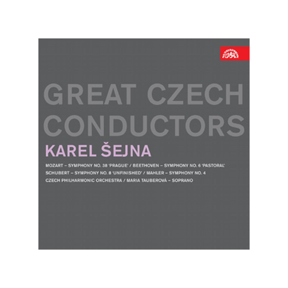GREAT CZECH CONDUCTORS: Karel Šejna (Symphonies by MOZART, BEETHOVEN, SCHUBERT, MAHLER) - Czech Philharmonic, Tauberová (2 CDs)