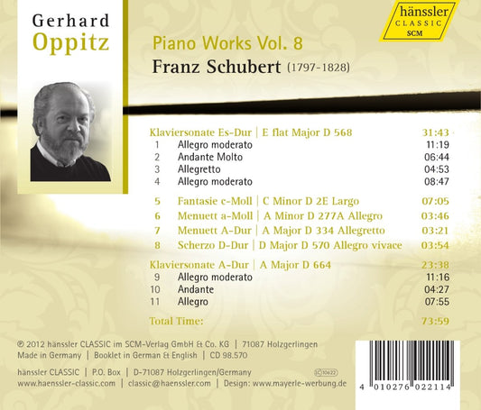 SCHUBERT: Piano Works, Vol. 8 - Gerhard Oppitz