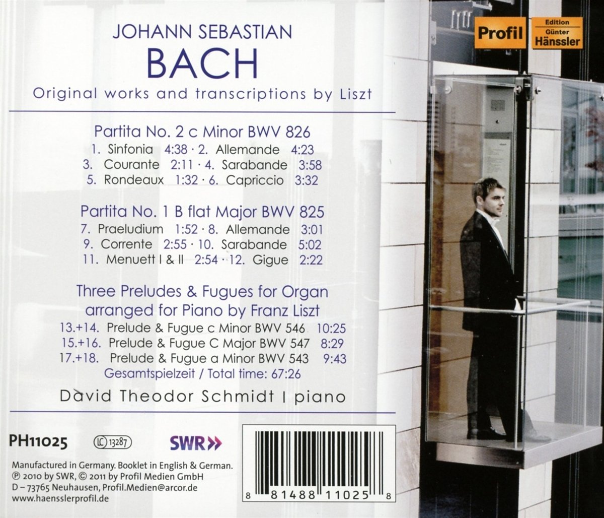 Bach / Liszt: Original Works and Transcriptions by Liszt - Schmidt