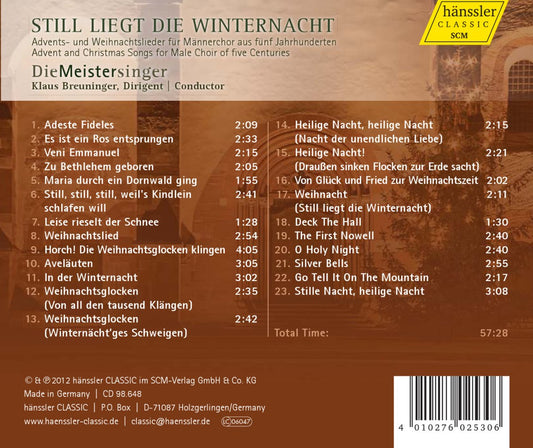 Still Liegt die Winternacht (Advent and Christmas Songs for Male Choir) - Due Meistersinger