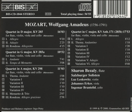 Mozart: Flute Quartets - Sharon Bezaly, Salzburger Solisten