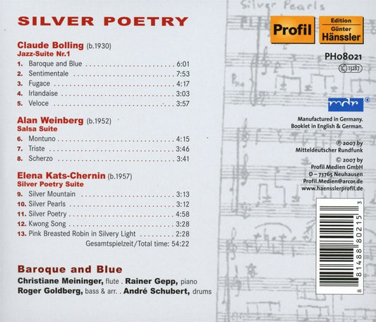 SILVER POETRY: Works by Bolling, Weinberg, Kats-Chernin - Meininger Trio