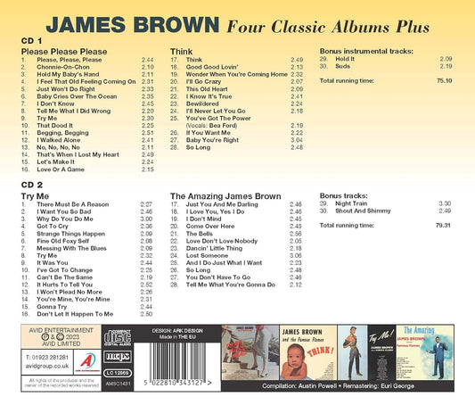 JAMES BROWN - Four Classic Albums Plus (Please Please Please / Think / Try Me / The Amazing James Brown) (2 CDS)