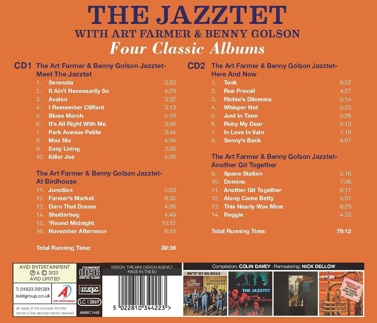 JAZZTET (WITH ART FARMER & BENNY GOLSON) - Four Classic Albums (Meet The Jazztet / At Birdhouse / Here And Now / Another Git Together)