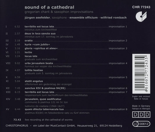 Sound Of A Cathedral: ENSEMBLE OFFICIUM, JUERGEN SEEFELDER