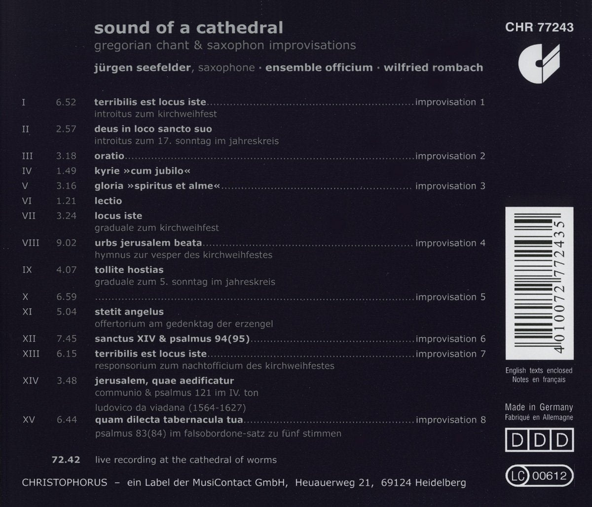 Sound Of A Cathedral: ENSEMBLE OFFICIUM, JUERGEN SEEFELDER