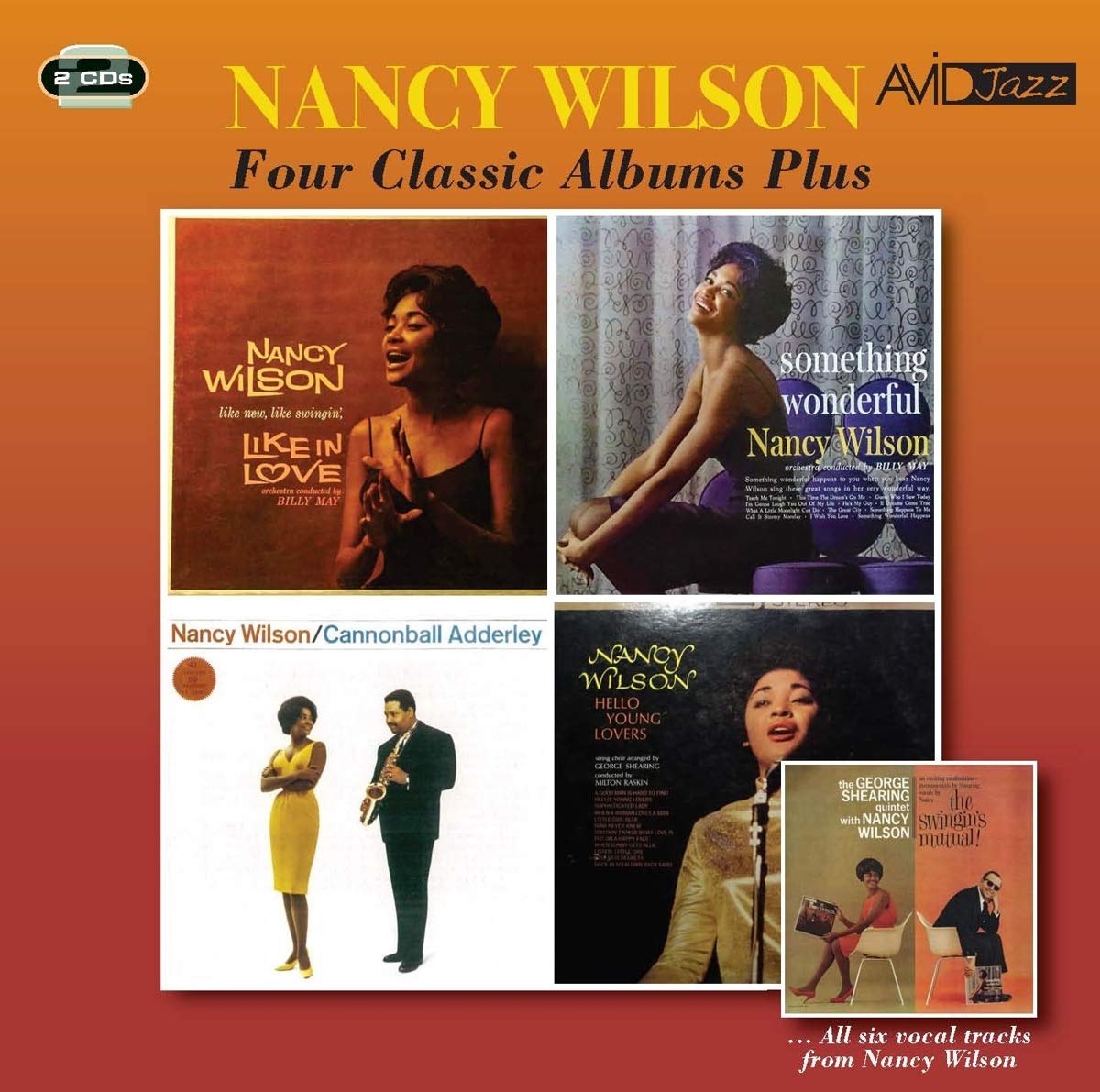 NANCY WILSON - Four Classic Albums Plus (Like In Love / Something Wonderful / Nancy Wilson & The Cannonball Adderley Quintet / Hello Young Lovers) (2CD)