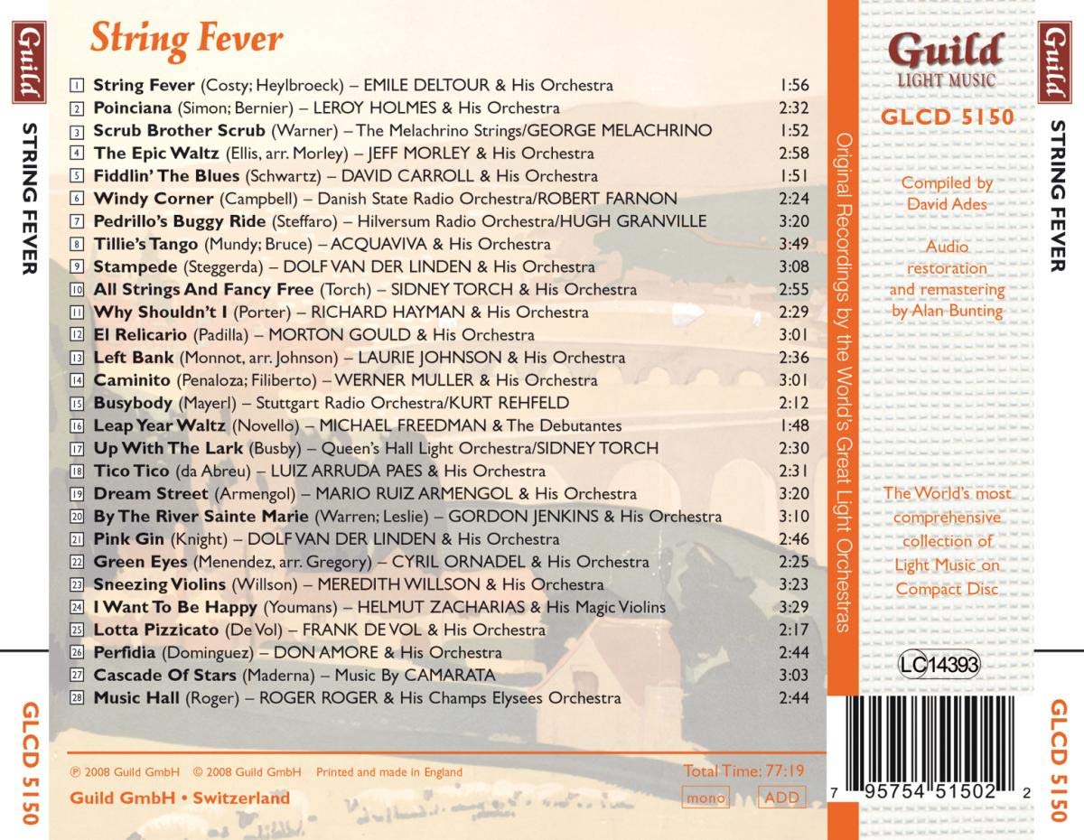 THE GOLDEN AGE OF LIGHT MUSIC: STRING FEVER - Deltour/Holmes/Farnon/Gould,Morton/+