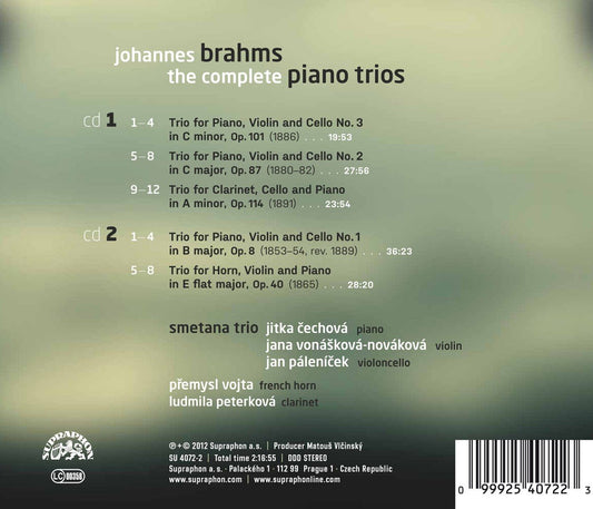 BRAHMS: Complete Piano Trios - Smetana Trio, Přemysl Vojta, Ludmila Peterková (2 CDs)