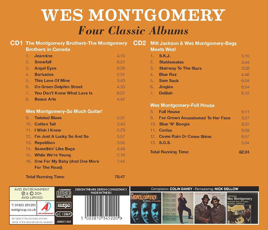 WES MONTGOMERY - Four Classic Albums (The Montgomery Brothers In Canada / So Much Guitar! / Bags Meets Wes! / Full House) (2CD)