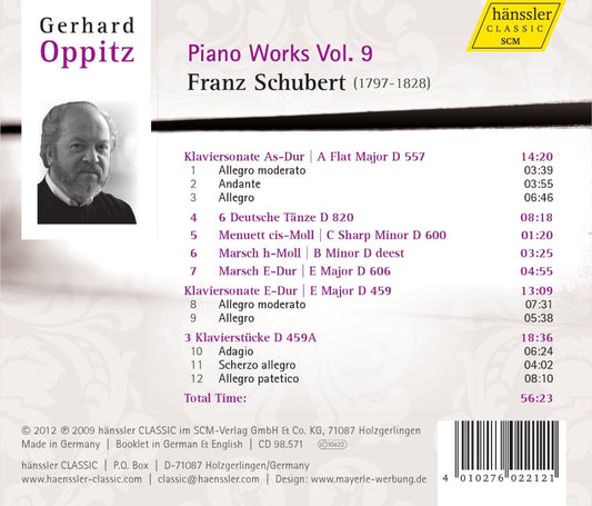 SCHUBERT: Piano Works Vol. 9 - Gerhard Oppitz