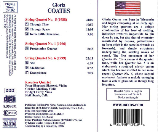 Coates: String Quartets Nos. 1, 5 and 6 - Kreutzer Quartet