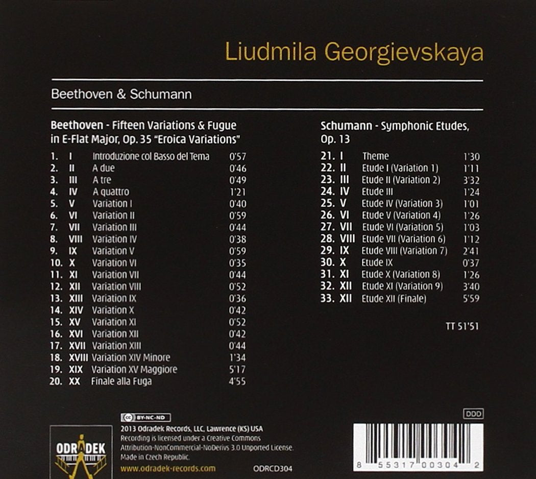 Beethoven: Eroica Variations / Schumann: Symphonic Etudes - Liudmila Georgievskaya