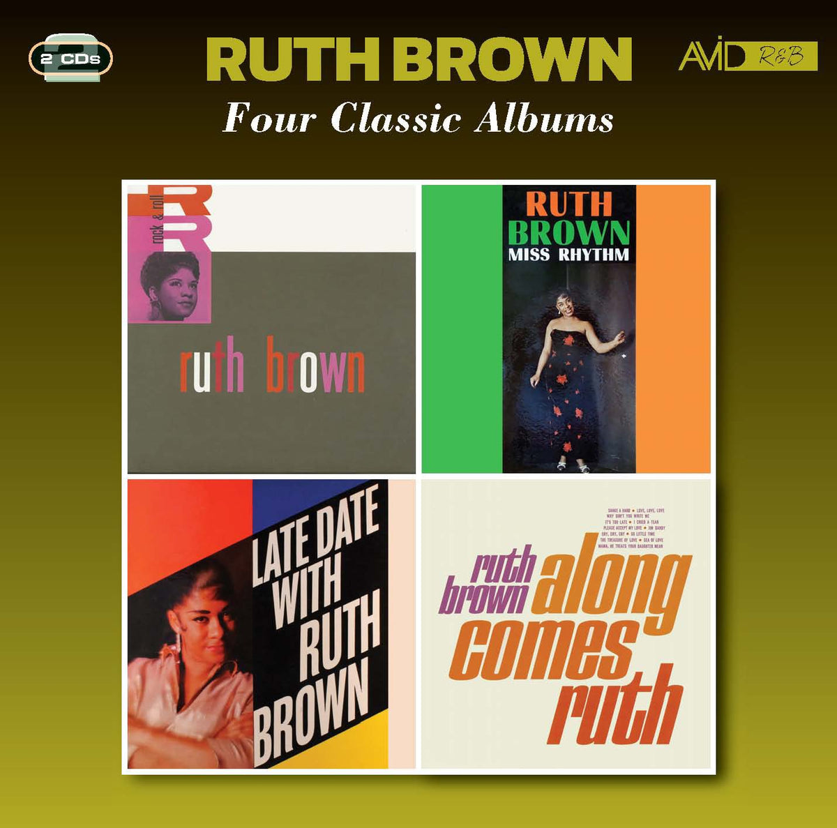 RUTH BROWN - Four Classic Albums (Rock & Roll / Miss Rhythm / Late Date With Ruth Brown / Along Comes Ruth) (2CD)