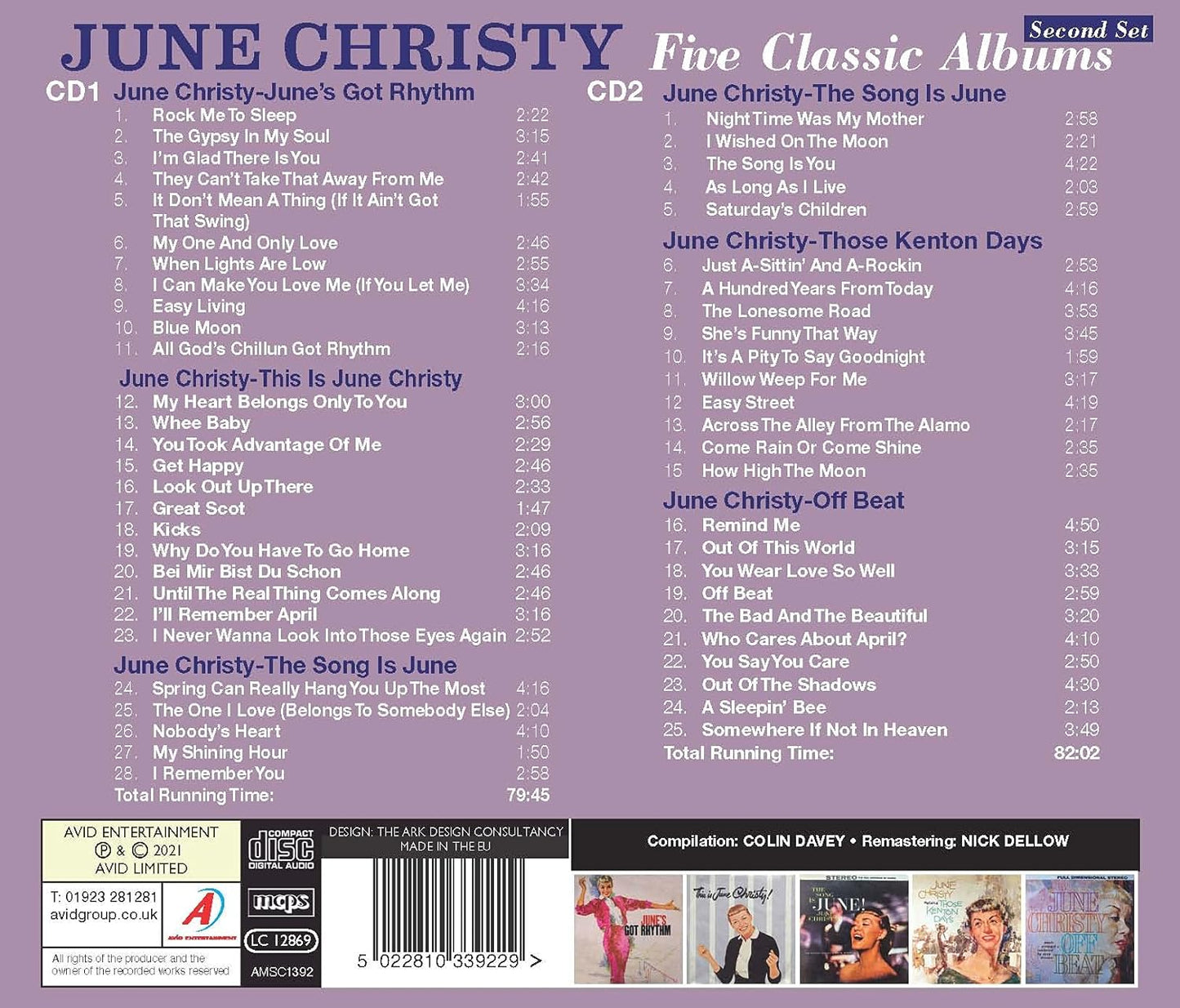 JUNE CHRISTY - Five Classic Albums (2 CDS)