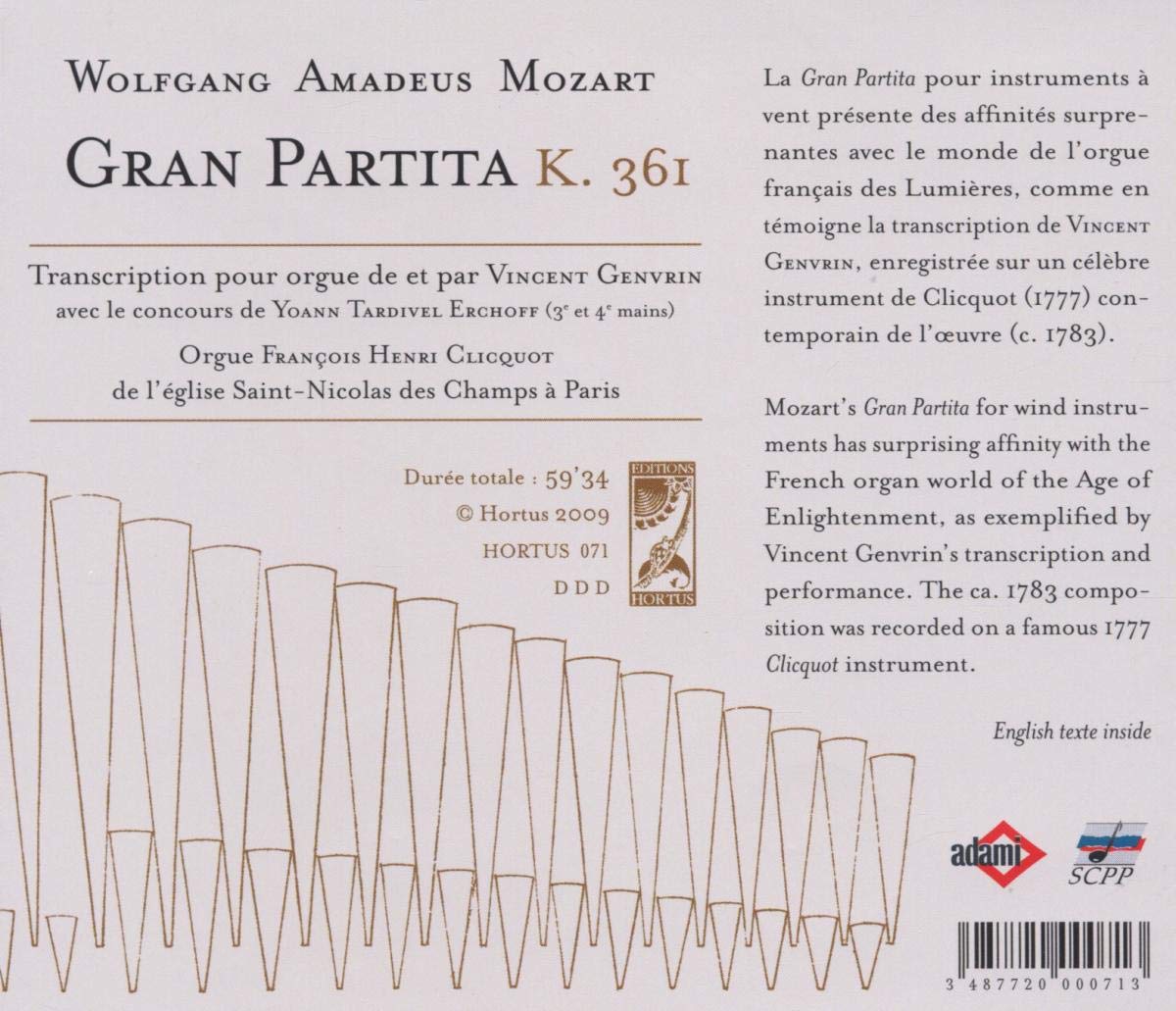 MOZART: Gran Partita (transcribed for organ) - Vincent Genvrin