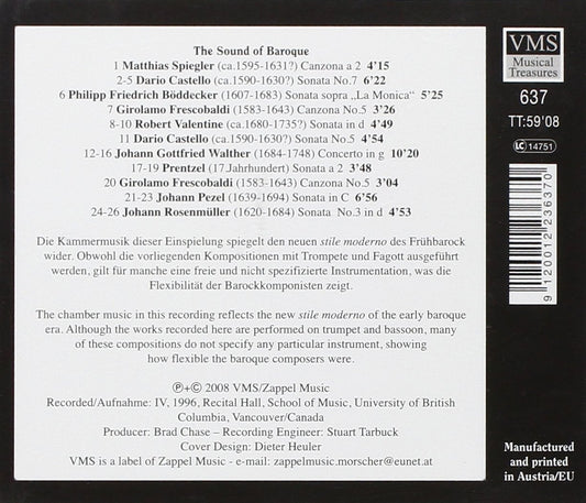 The Sound of Baroque (ROSENMULLER/WALTHER/BODDECKER/PECELIUS) - Basch/Read