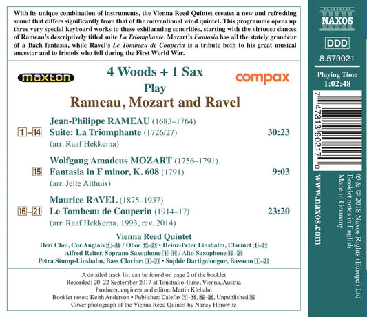 4 Woods + 1 Sax Play Rameau, Mozart & Ravel - Vienna Reed Quintet