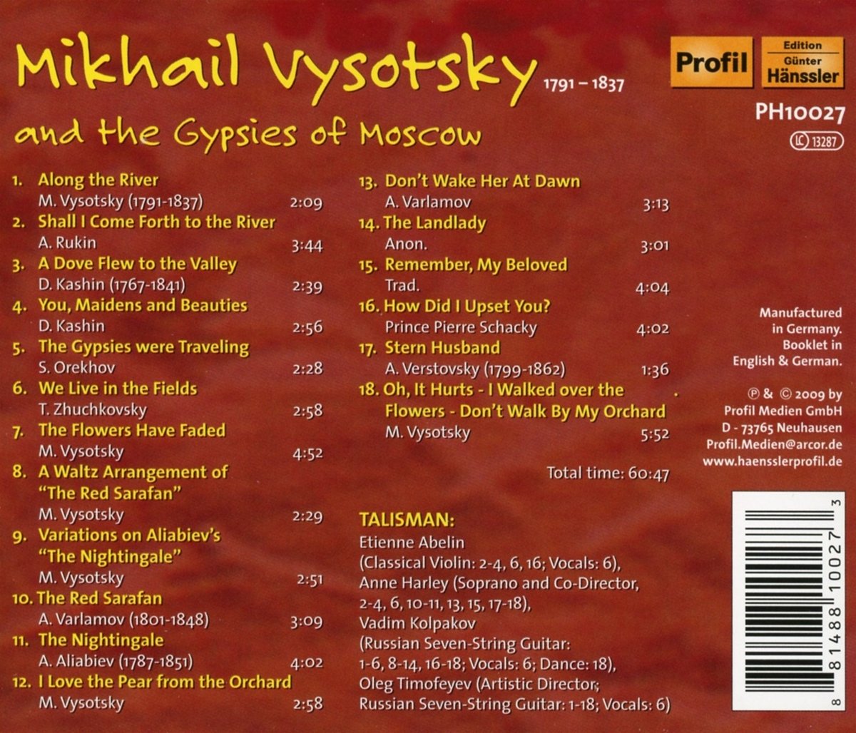Mikhail Vysotsky and the Gypsies of Moscow