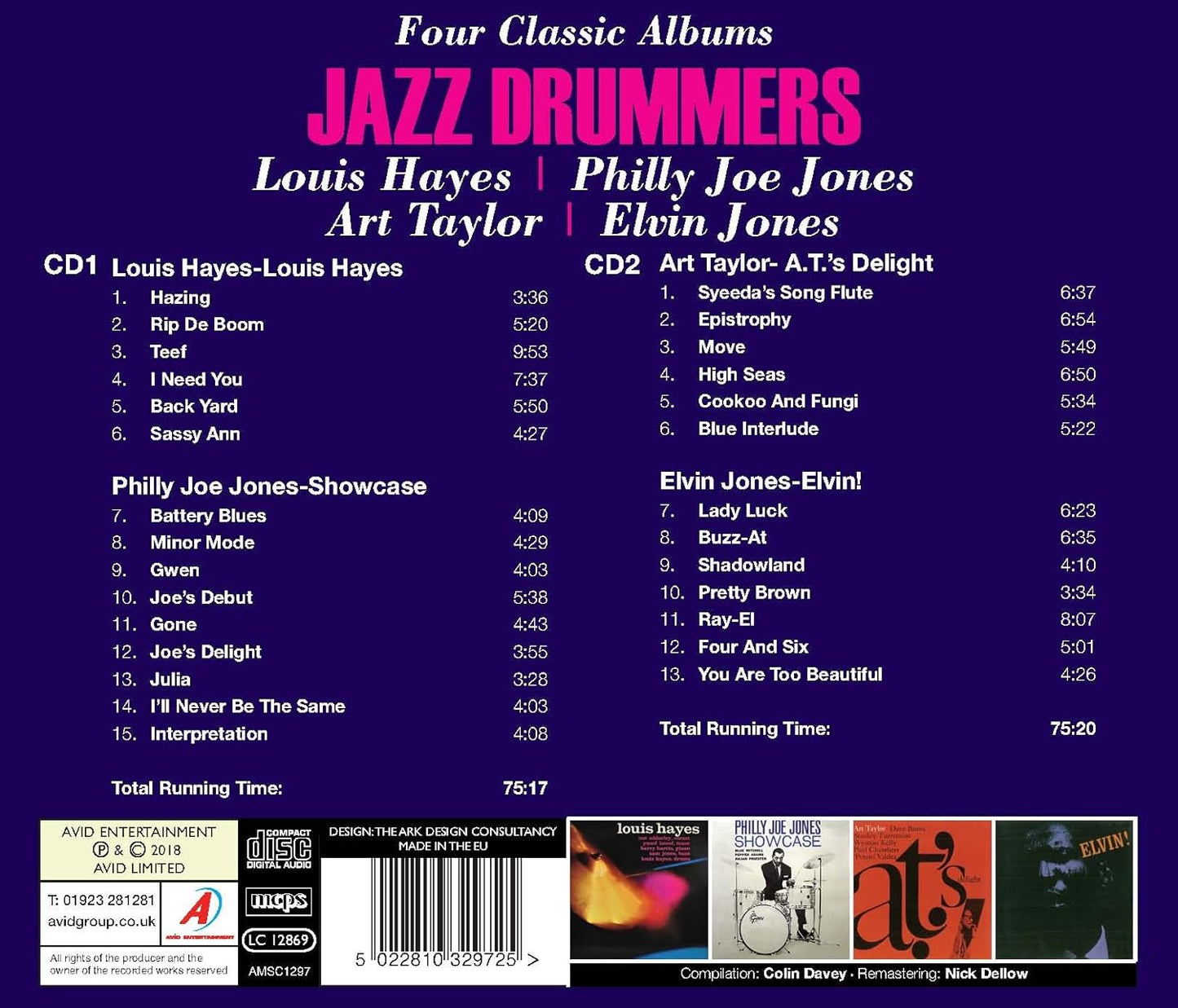 LOUIS HAYES / PHILLY JOE JONES / ART TAYLOR / ELVIN JONES - Jazz Drummers - Four Classic Albums