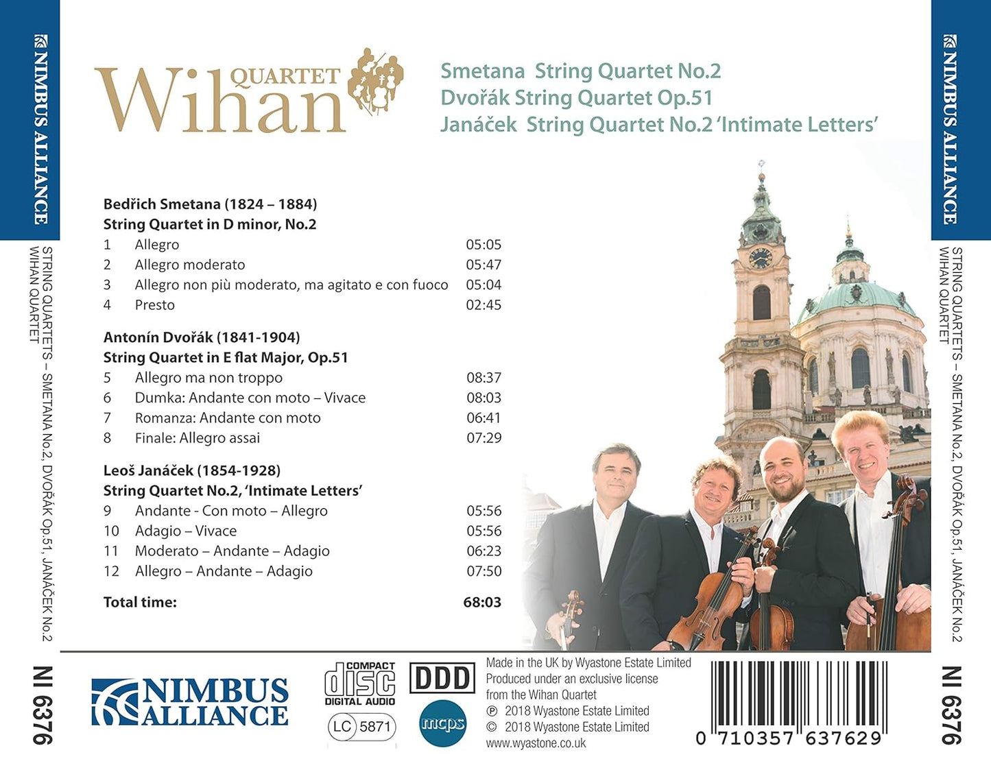 Smetana / Dvorak / Janacek: Works For String Quartet - Wihan Quartet
