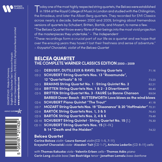BELCEA QUARTET: THE COMPLETE WARNER CLASSICS EDITION 2000-2009 (11 CDS)