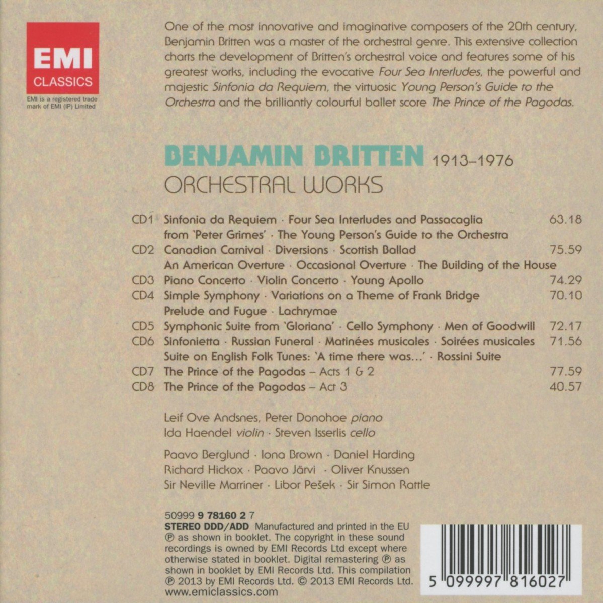 Britten: Orchestral Works (8 CDs)