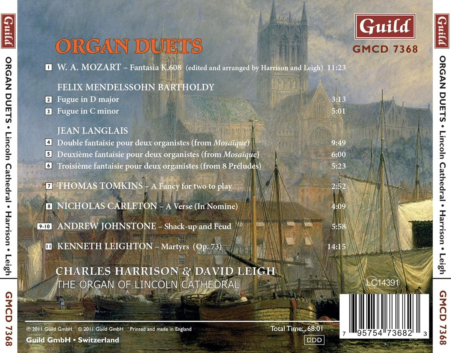 ORGAN DUETS (Mozart/Langlais/Mendelssohn/Leighton/Johnstone/Tomkins): Organ Duets - Charles Harrison, David Leigh