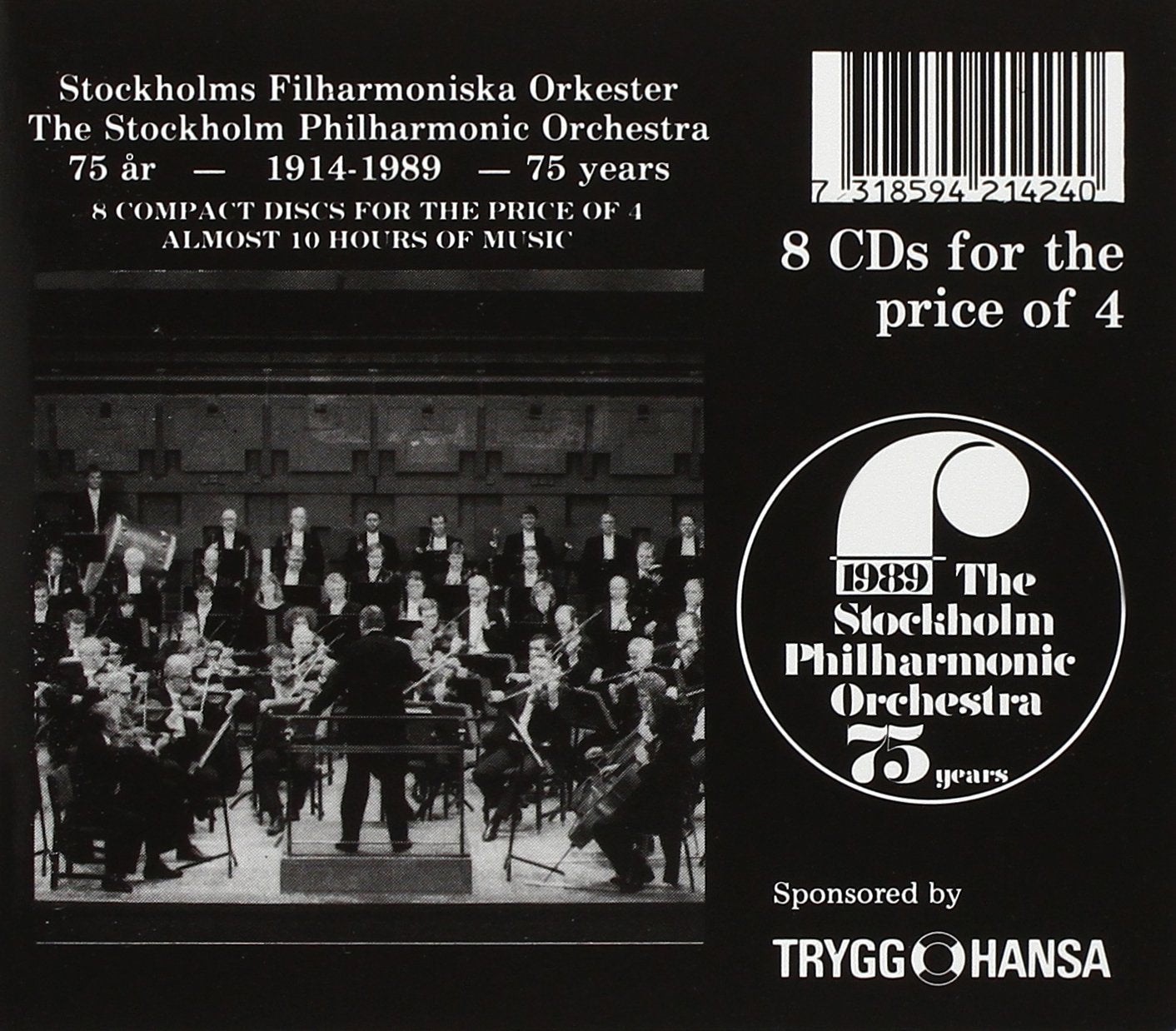 Stockholm Philharmonic Orchestra 75 Years - 1914-1989 (8 CDs)