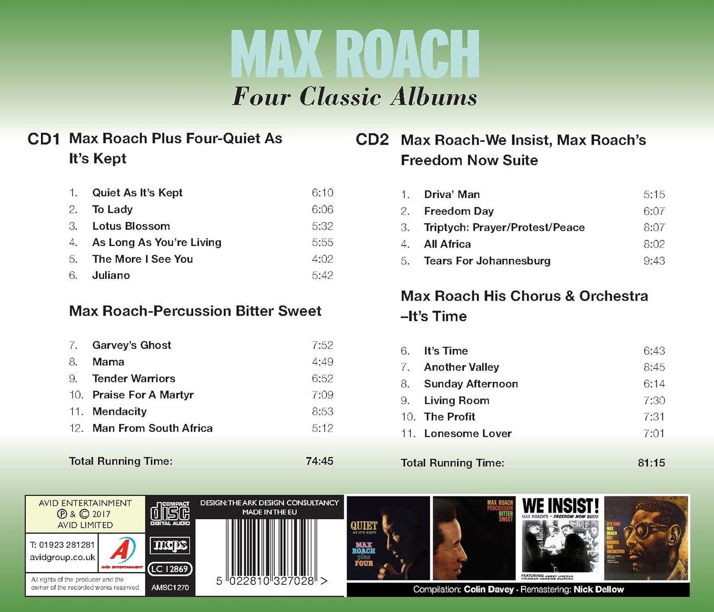 MAX ROACH - Four Classic Albums