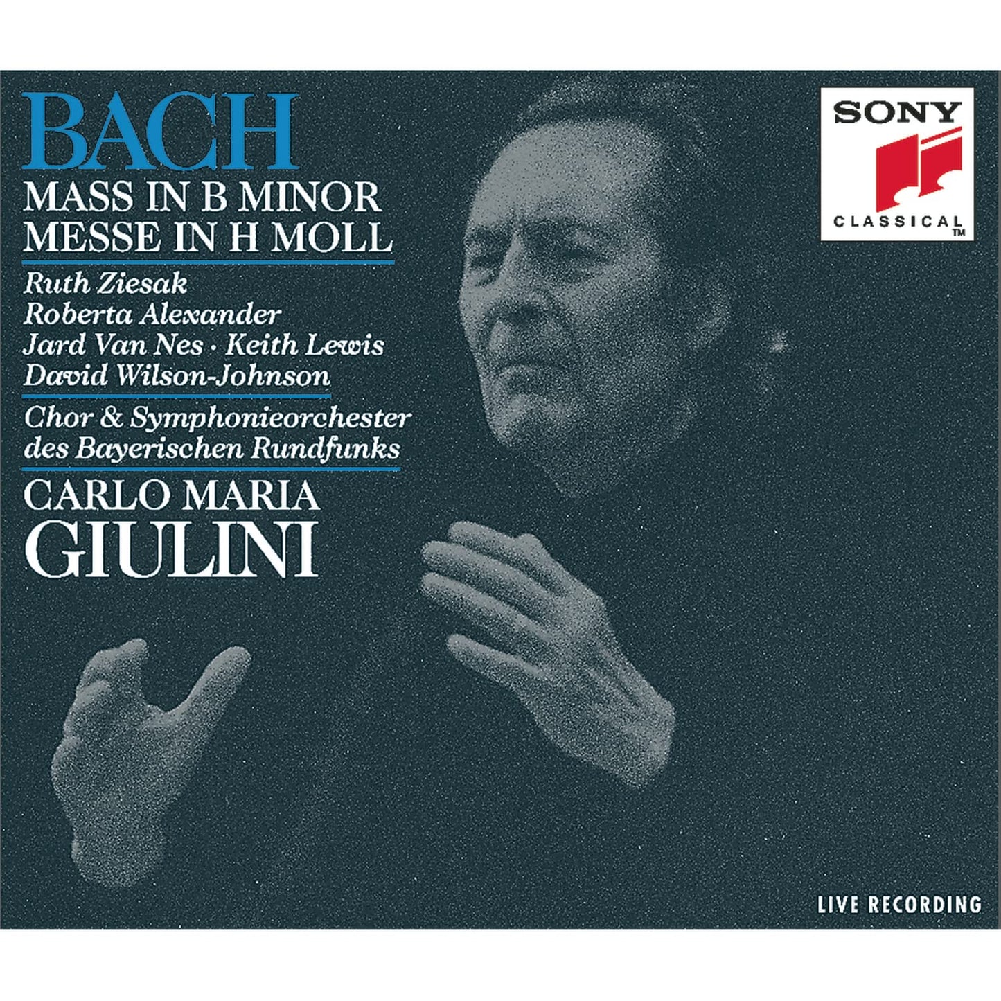 BACH,J.S.: MASS IN B MINOR - ZIESAK, GIULINI, BAVARIAN RADIO SYM (2 CDS)