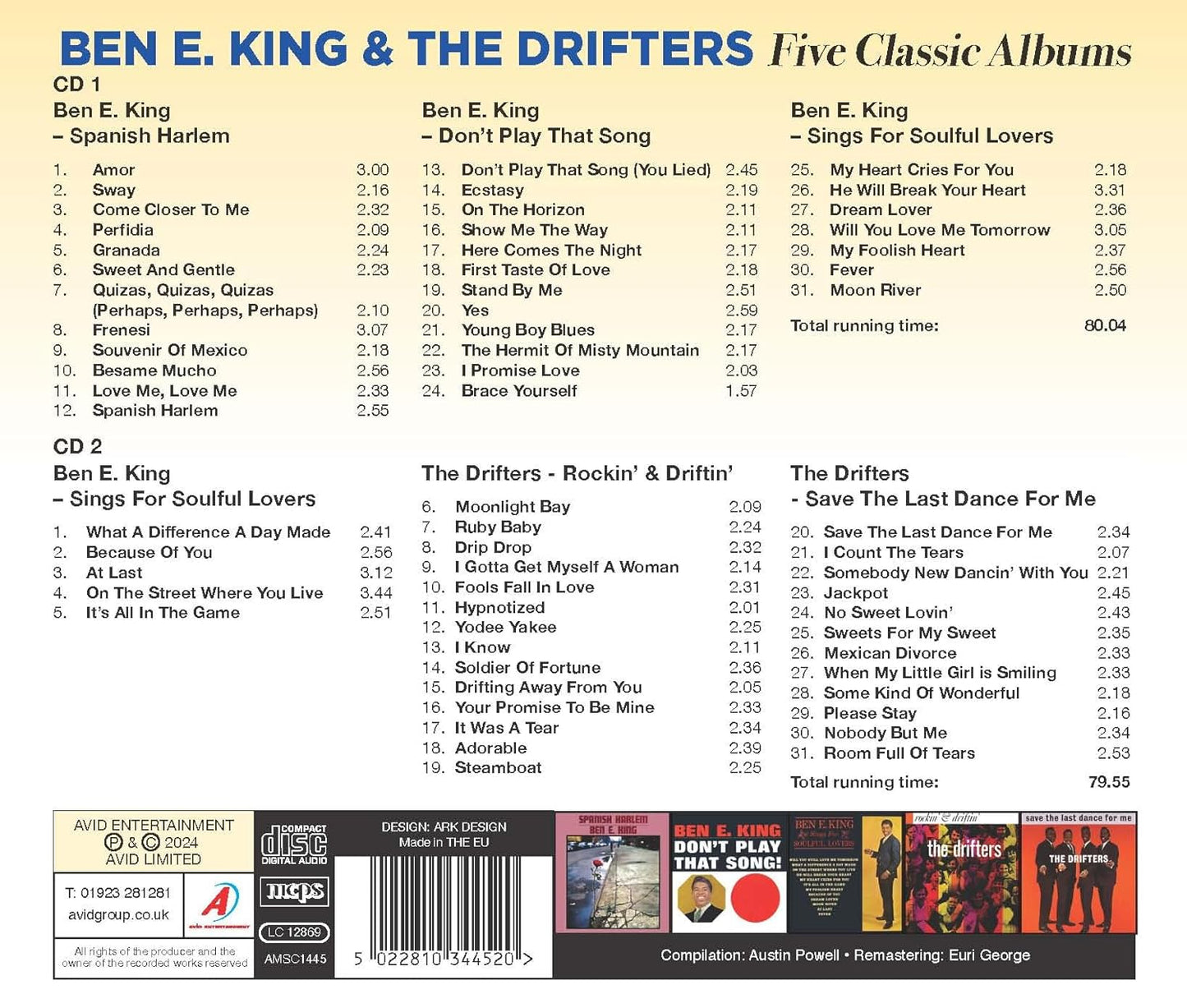 BEN E KING / THE DRIFTERS - Five Classic Albums (2 CDs)