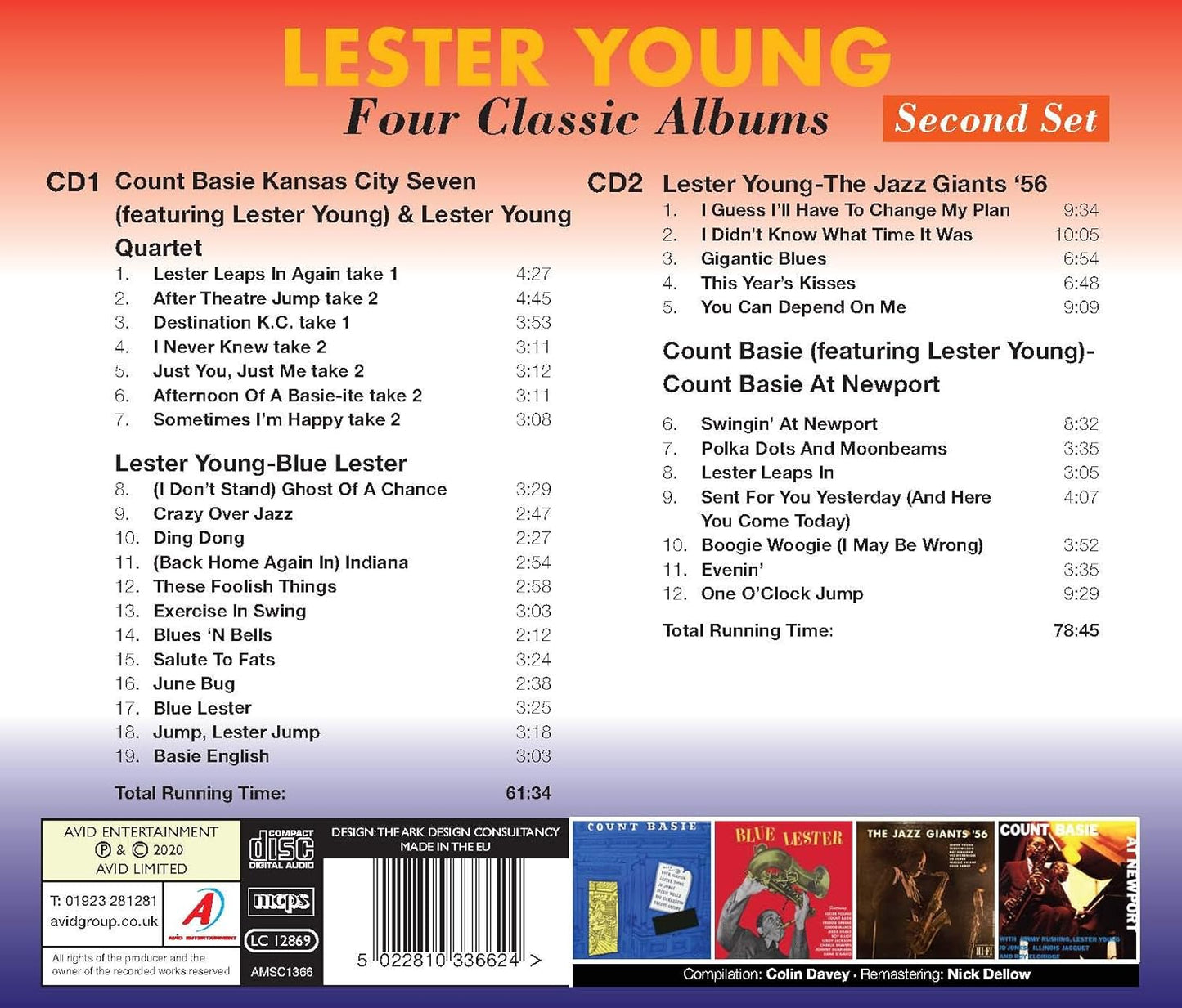 LESTER YOUNG - Four Classic Albums: Second Set (2 CDS)