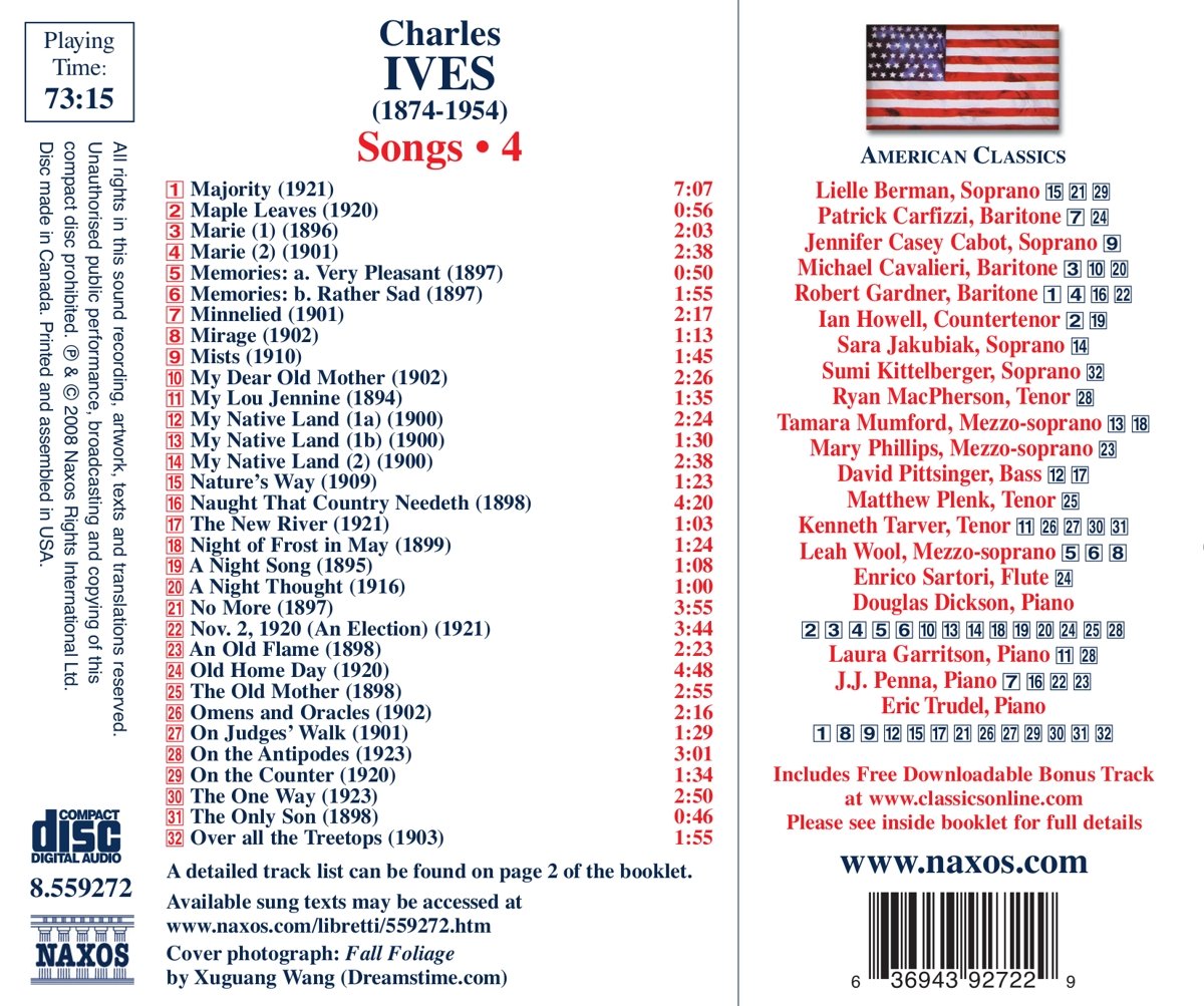 IVES: Songs, Vol. 4