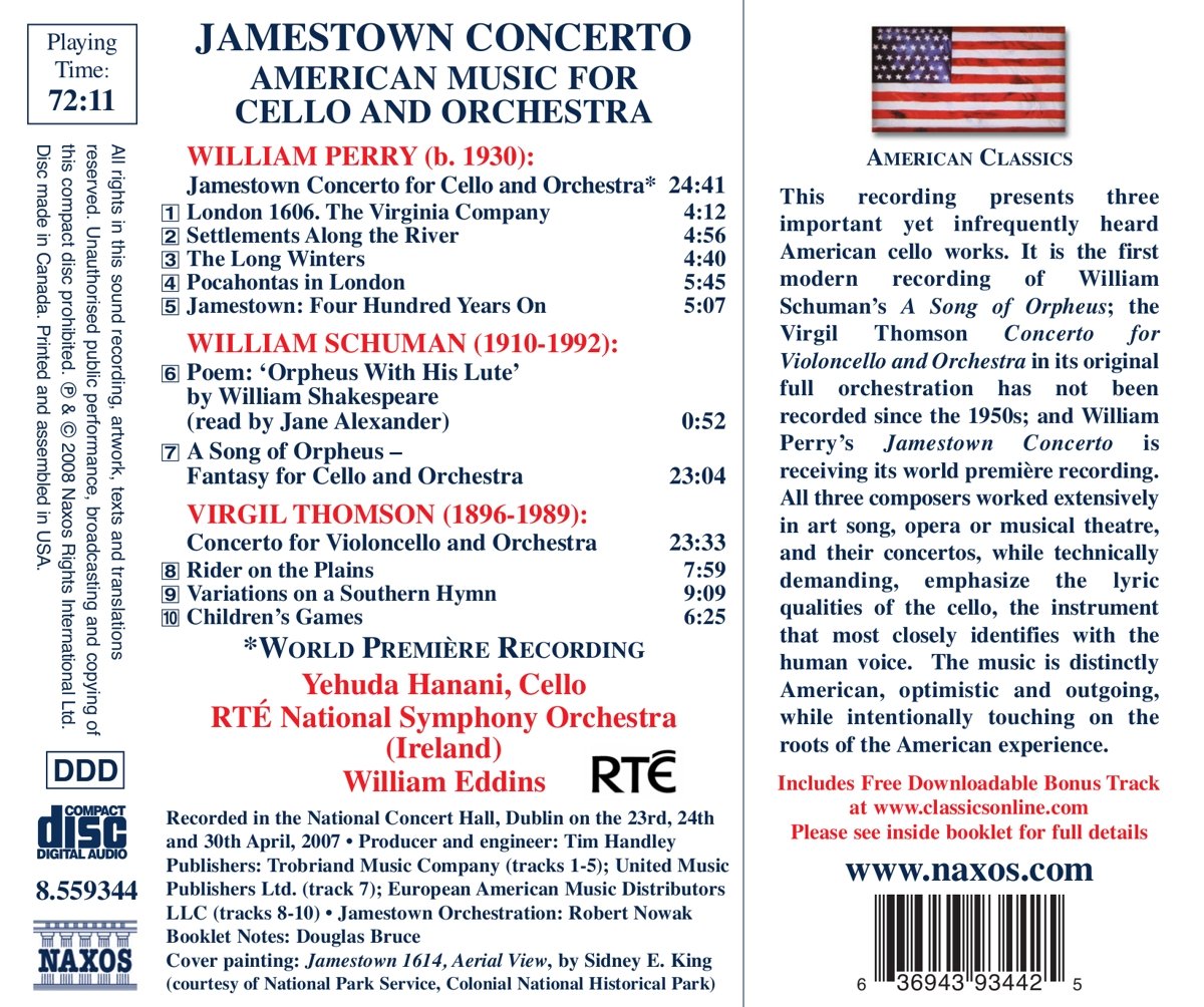 American Music for Cello and Orchestra (Perry, Schuman, W, Thomson) - RTE National Symphony Orchestra