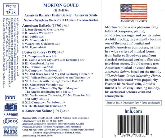 Gould: American Ballads; Foster Gallery; American Salute - National Symphony Orchestra Of Ukraine, Theodore Kuchar