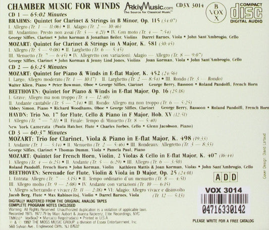 CHAMBER MUSIC FOR WINDS (3 CDS)